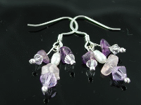 Amethyst & Rose Quartz Earrings