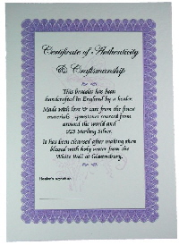 Bracelet Certificate Bracelet Certificate