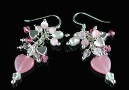 Gemstone Earrings from 7.50: Siberian Blue Quartz, Amethyst, Pink & Green Moonstone, Amber, Turquoise , Rose Quartz & Cat's Eye