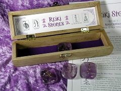 Reiki Stones - set of 3 or 4 gemstones bearing theReiki Healing symbols