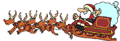 Santa Sleigh animated