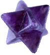 Amethyst and Clear Quartz Merkaba crystals